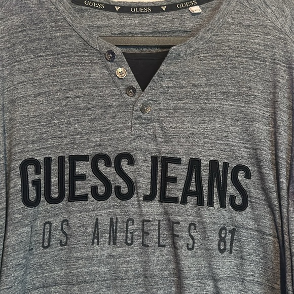 Guess Jeans - Long Sleeve Gray T-Shirt - Size 2XL - Picture 8 of 10